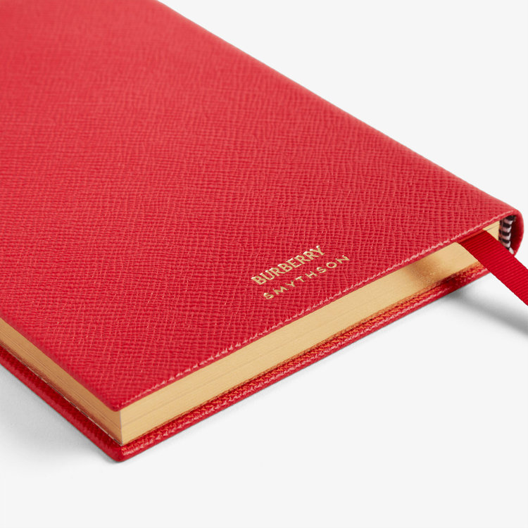 Smythson Burberry x Smythson Soho Notebook in Panama SCARLET RED