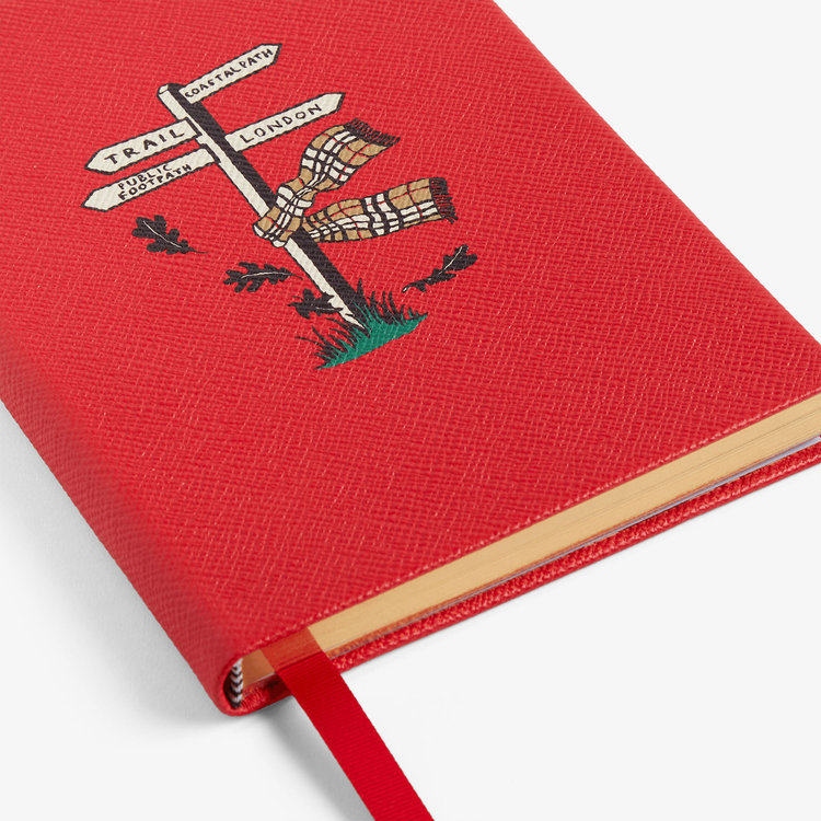 Smythson Burberry x Smythson Soho Notebook in Panama SCARLET RED