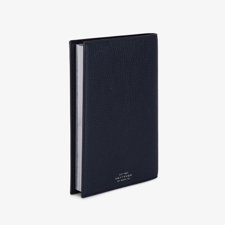 Smythson Ludlow Refillable Evergreen Notebook NAVY
