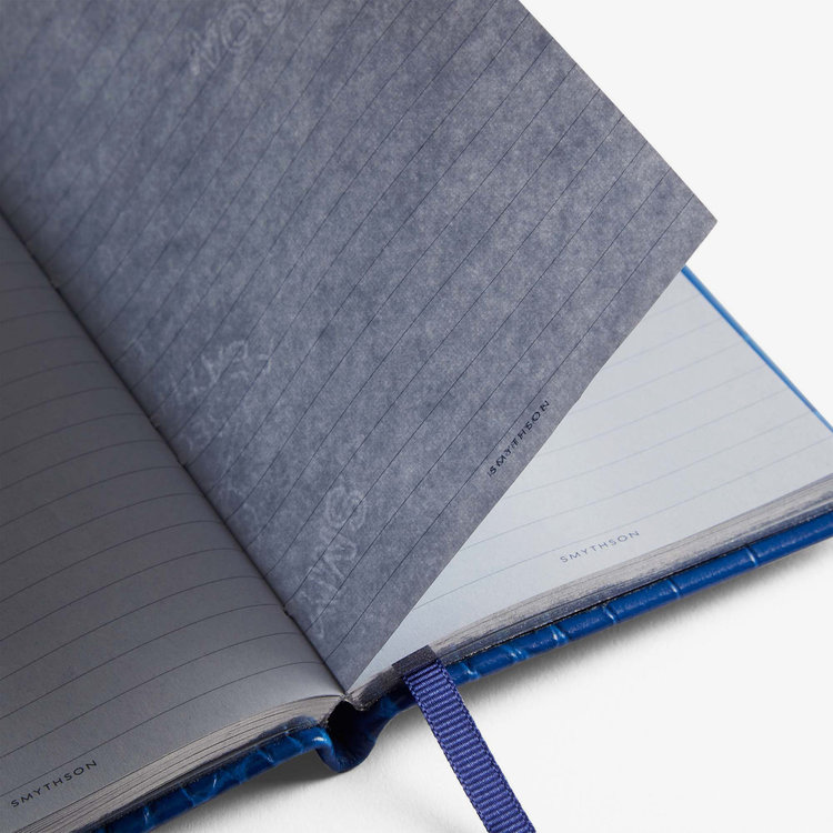 Smythson Mara Panama Notebook CERULEAN