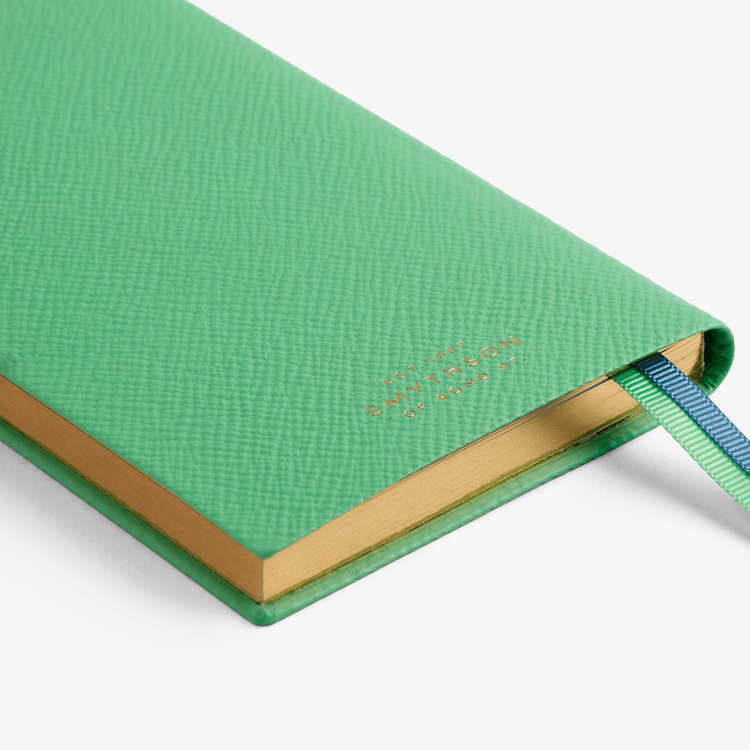 Smythson Pastegrain Panama Notebook SHAMROCK
