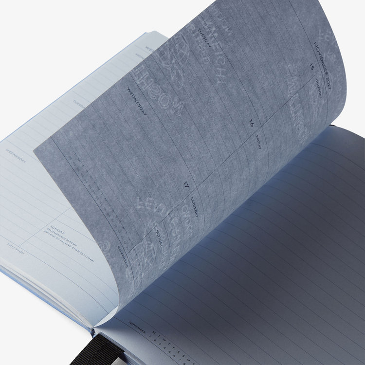 Smythson 2027 Evergreen Diary Refill NILE BLUE