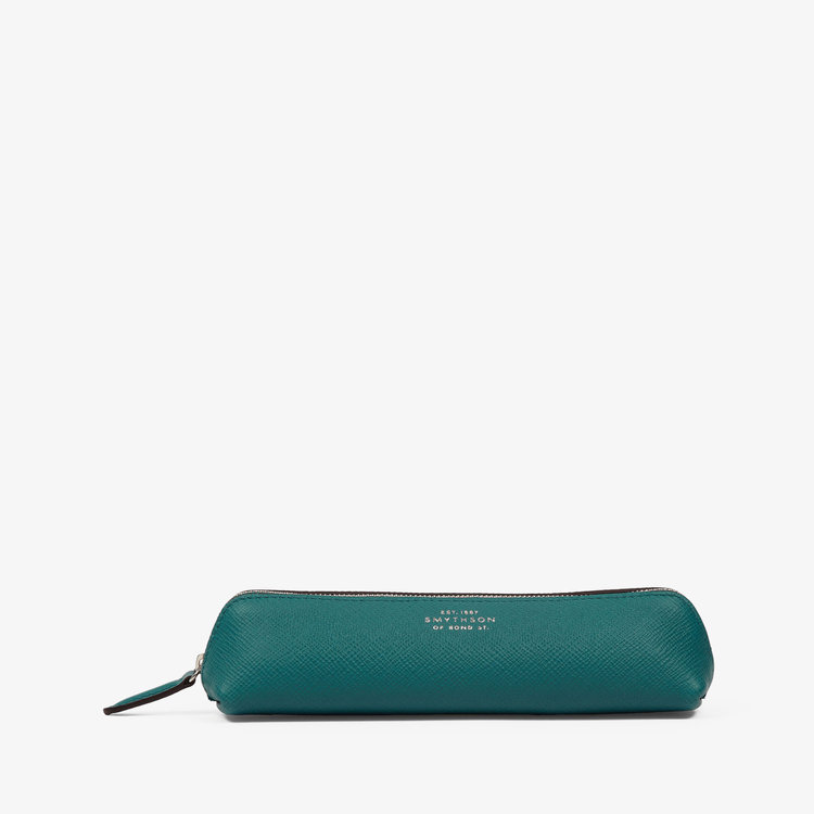 Smythson Panama Pencil Case PETROL