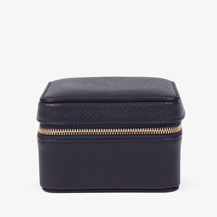Smythson Small Watch Box in Panana NAVY