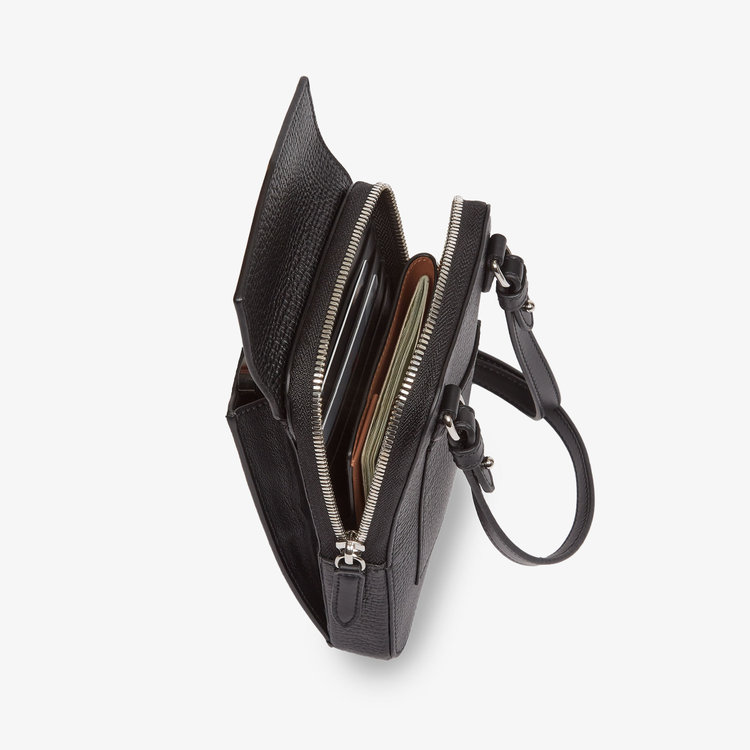 Smythson Ludlow Crossbody Pouch BLACK