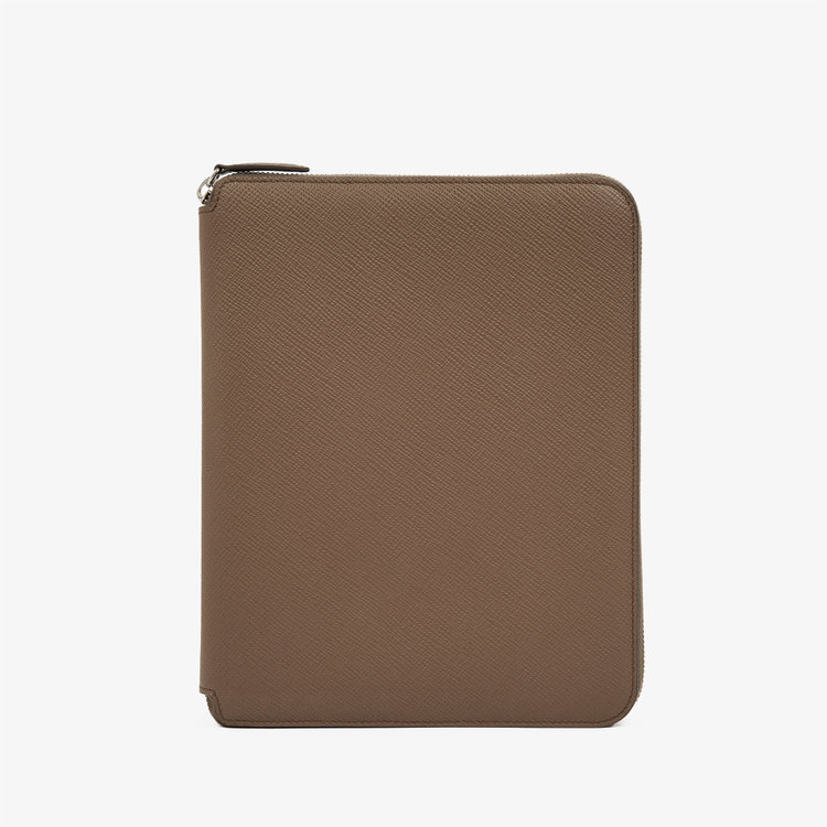 Smythson Panama A5 Zip Folder FAWN