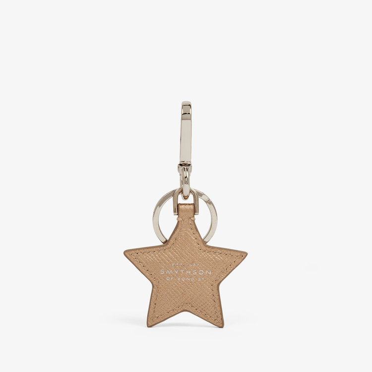Smythson Panama Star Keyring BRONZE