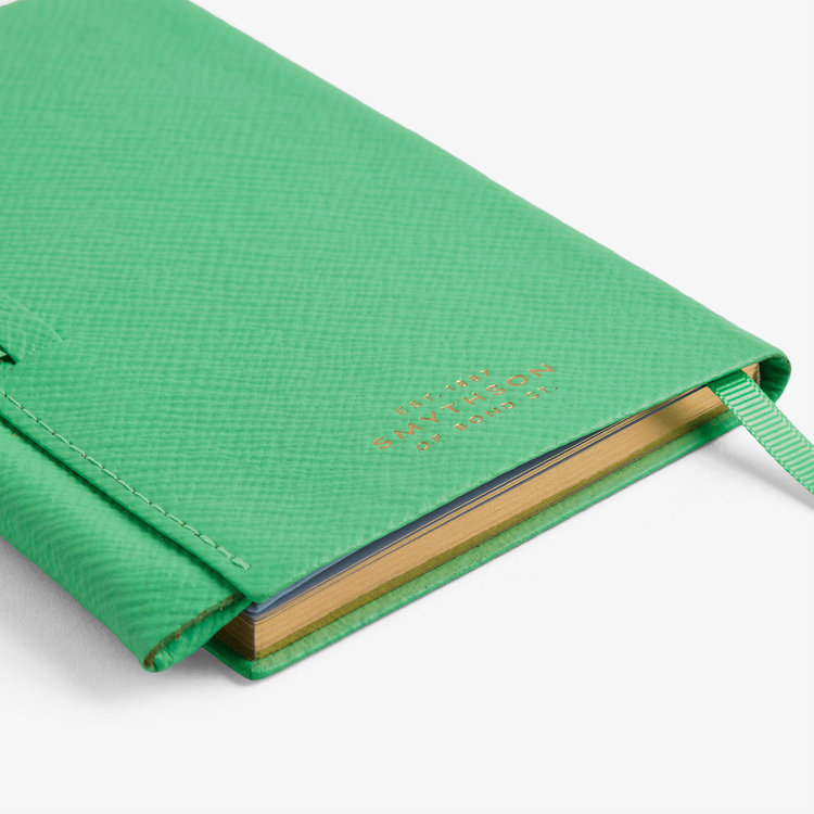 Smythson 2027 Panama Weekly Diary with Pencil in Pastegrain SHAMROCK
