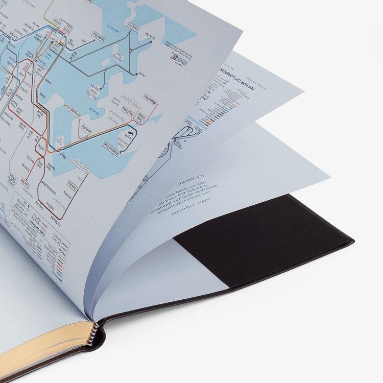 Smythson 2027 Portobello Vertical Weekly Diary in Pastegrain BLACK