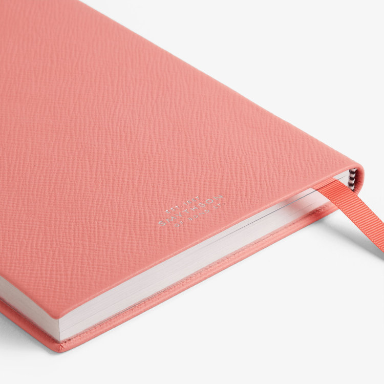 Smythson Pastegrain Soho Notebook CANDY PINK