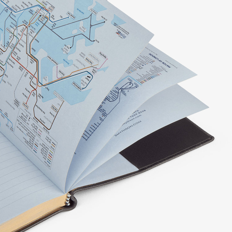 Smythson 【予約】2027 Soho Vertical Weekly Diary in Pastegrain BLACK