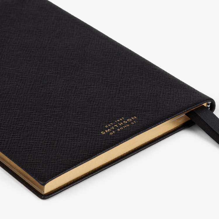Smythson 【予約】2027 Soho Vertical Weekly Diary in Pastegrain BLACK