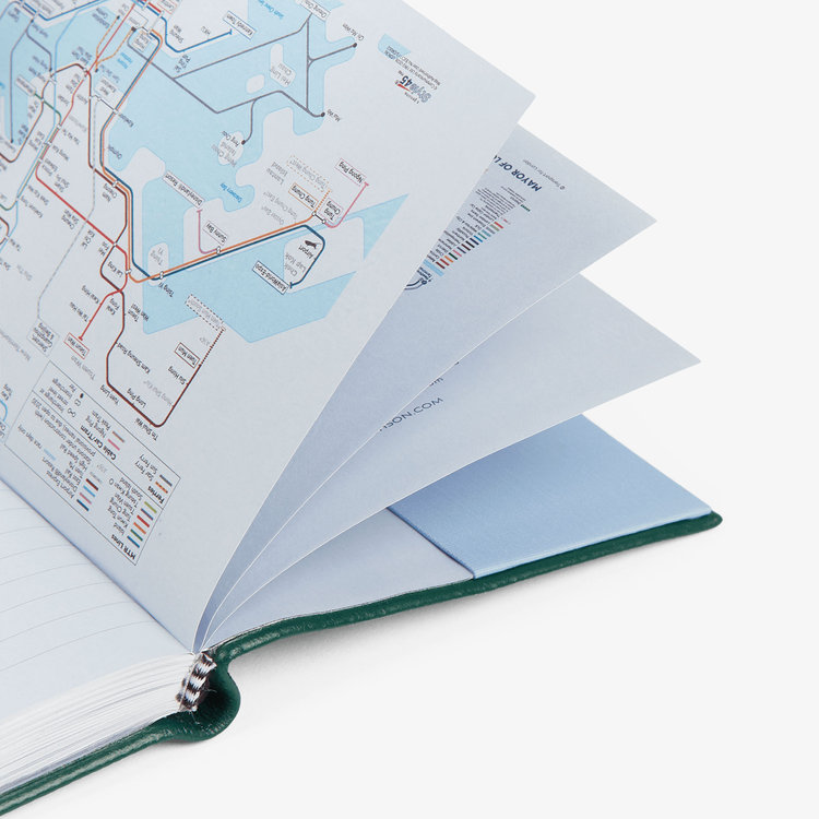 Smythson 2027 Chelsea Weekly Diary in Pastegrain FOREST GREEN