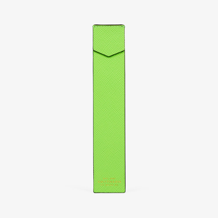 Smythson Panama Bookmark APPLE GREEN