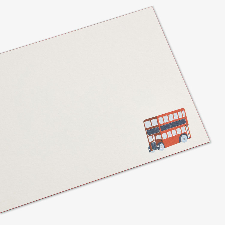 Smythson British Bus 10 Card Set WHITE WOVE