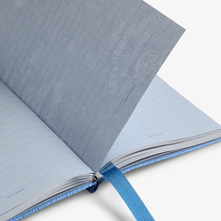 Smythson Pastegrain Chelsea Notes NILE BLUE