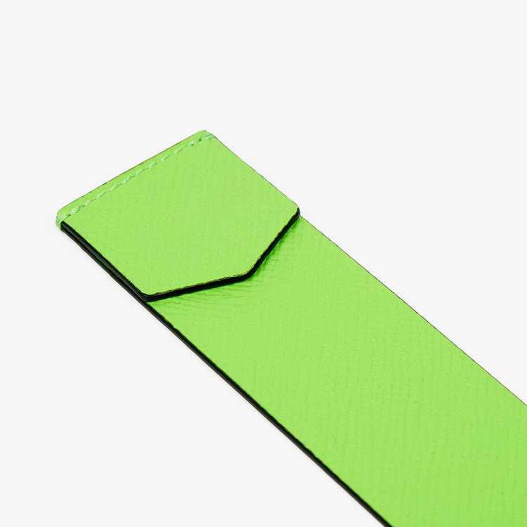 Smythson Panama Bookmark APPLE GREEN
