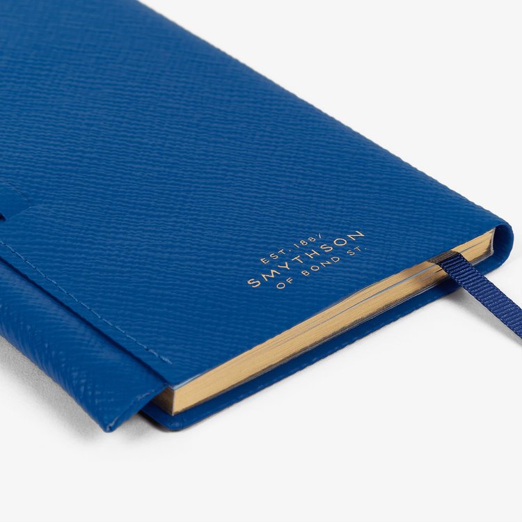 Smythson 【予約】2027 Panama Weekly Diary with Pencil in Pastegrain CERULEAN