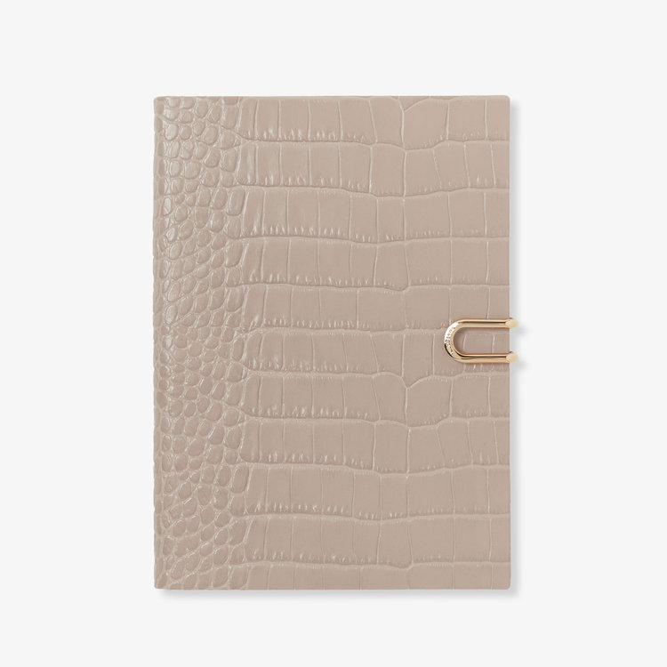 Smythson Mara Soho Notebook With Slide SANDSTONE