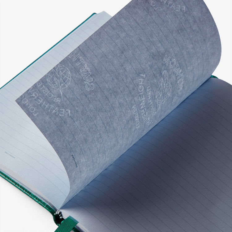 Smythson Soho Notebook in Mara PETROL