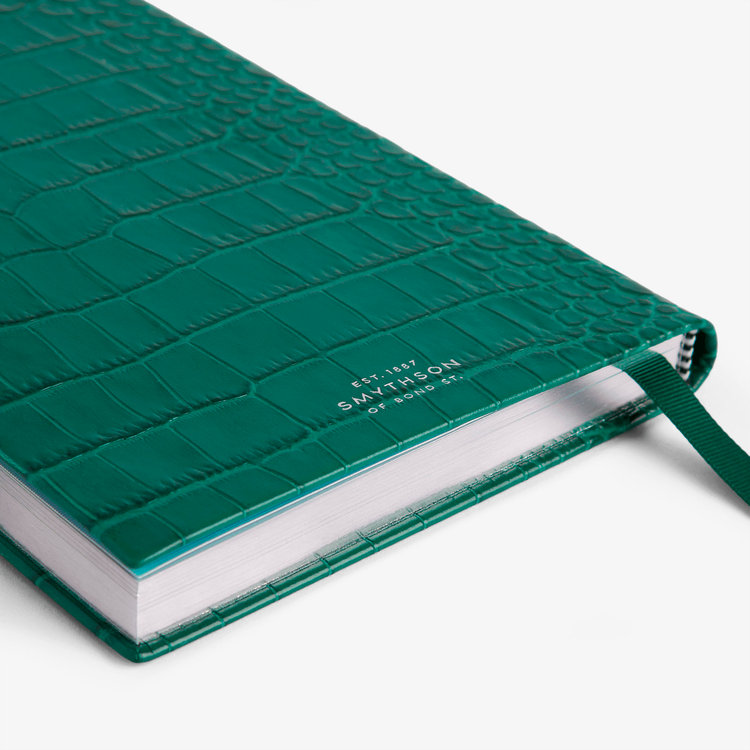 Smythson Soho Notebook in Mara PETROL