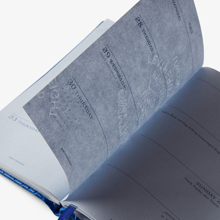 Smythson Mara 2026 Panama Weekly Diary  CERULEAN