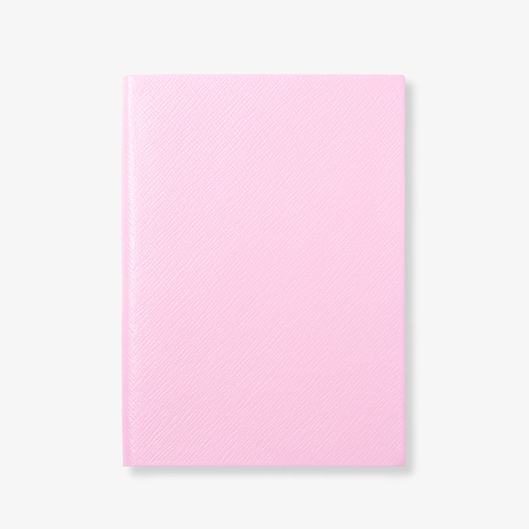 Smythson Pastegrain Soho Notebook PEARL PINK