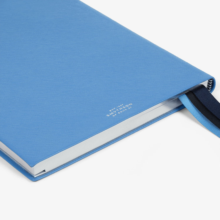 Smythson 【予約】2027 Portobello Vertical Weekly Diary in Pastegrain NILE BLUE