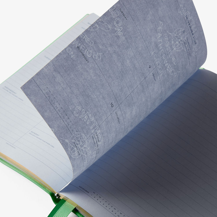Smythson 【予約】2027 Soho Weekly Diary in Pastegrain SHAMROCK