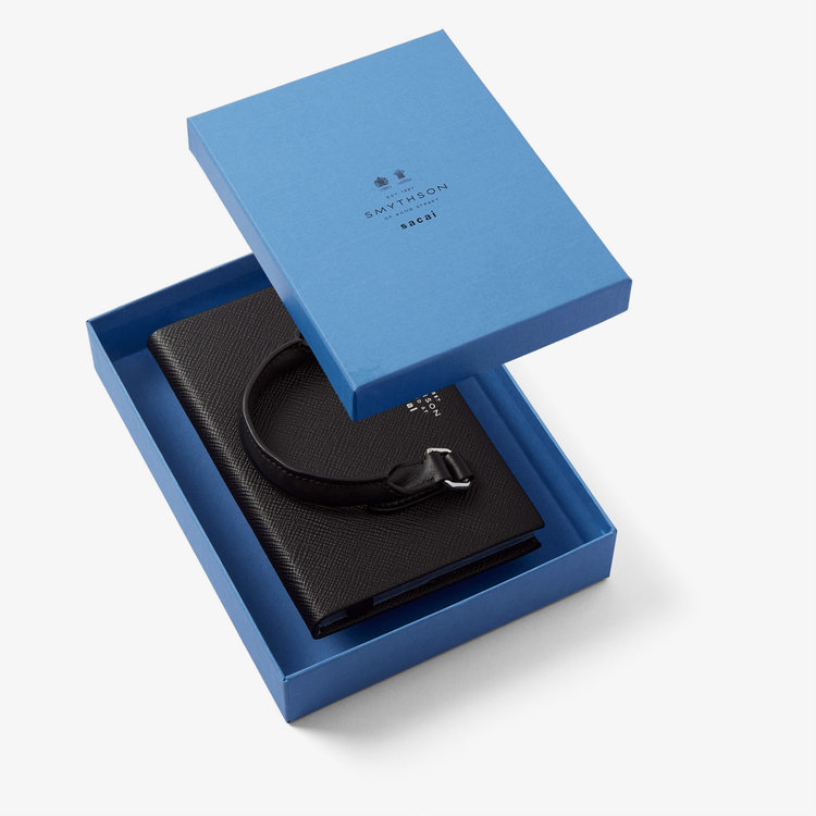 Smythson Smythson × sacai Chelsea Notebook in Panama BLACK