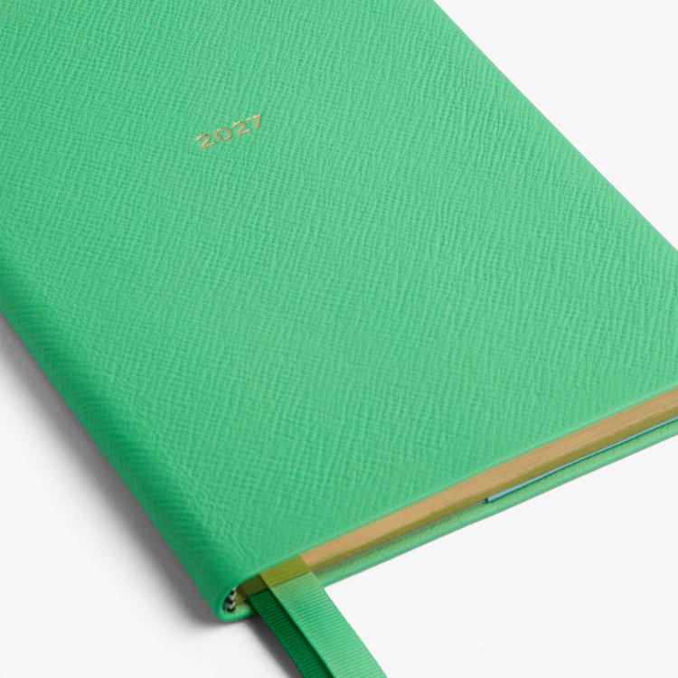 Smythson 【予約】2027 Soho Weekly Diary in Pastegrain SHAMROCK