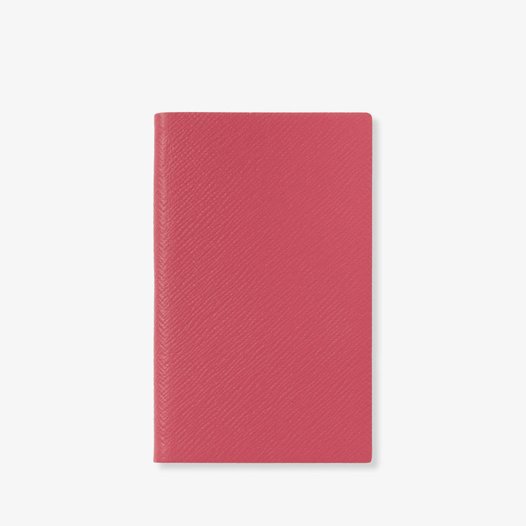 Smythson Pastegrain Panama Notebook RASPBERRY