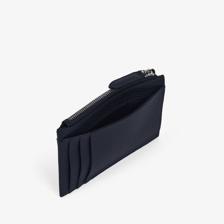 Smythson 8 Card Slot Coin Purse in Ludlow NAVY
