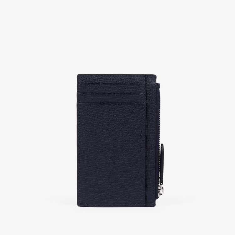 Smythson 8 Card Slot Coin Purse in Ludlow NAVY