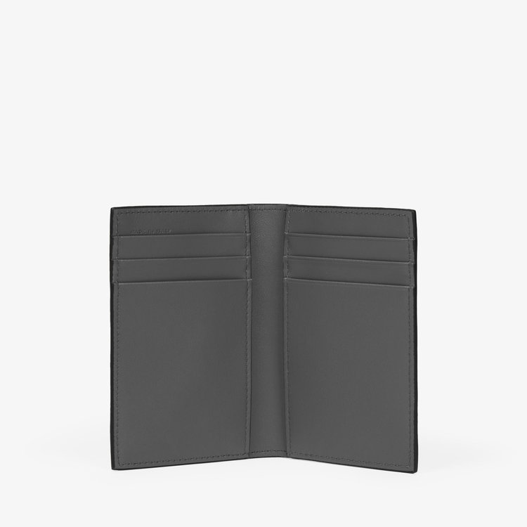 Smythson Panama 6CC Folded Card Holder STORM GREY