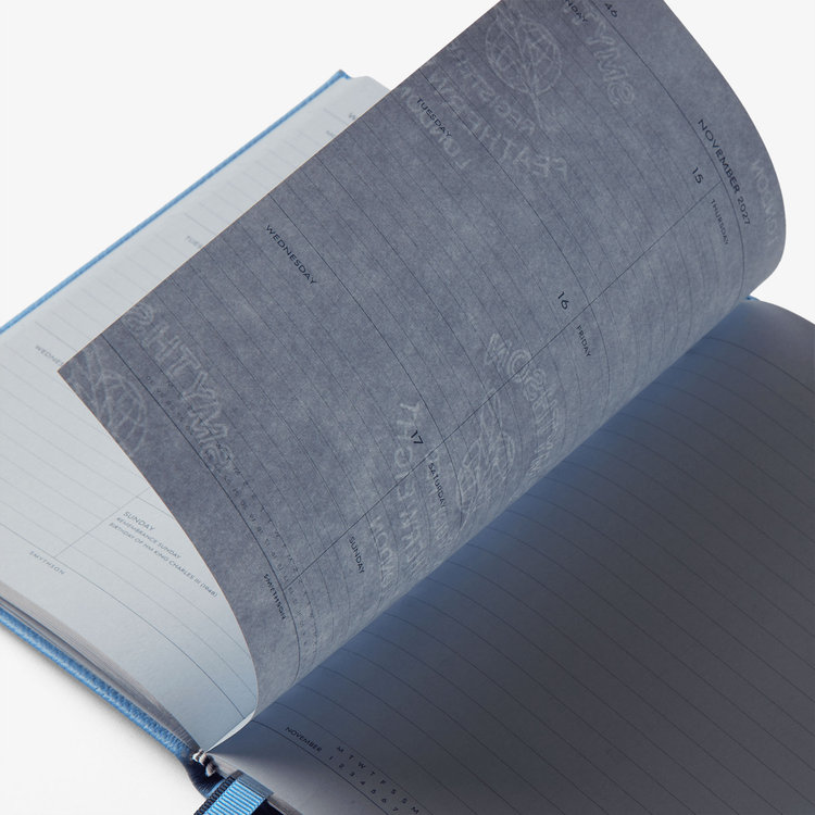Smythson 【予約】2027 Soho Weekly Diary in Pastegrain NILE BLUE