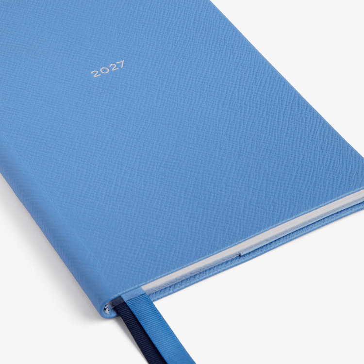 Smythson 【予約】2027 Soho Weekly Diary in Pastegrain NILE BLUE
