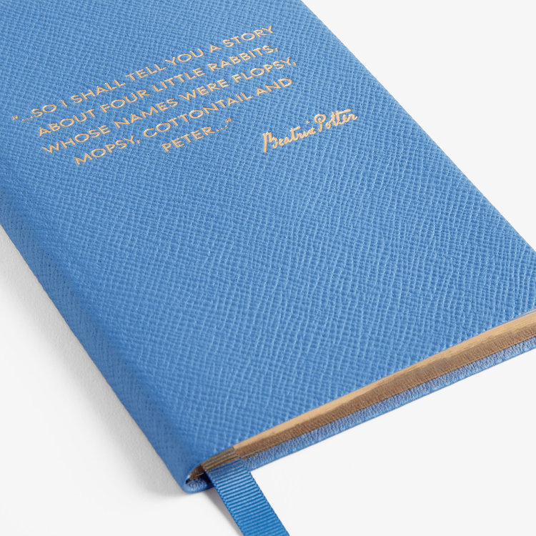 Smythson Smythson x Peter Rabbit and Friends Chelsea Notebook in Panama NILE BLUE