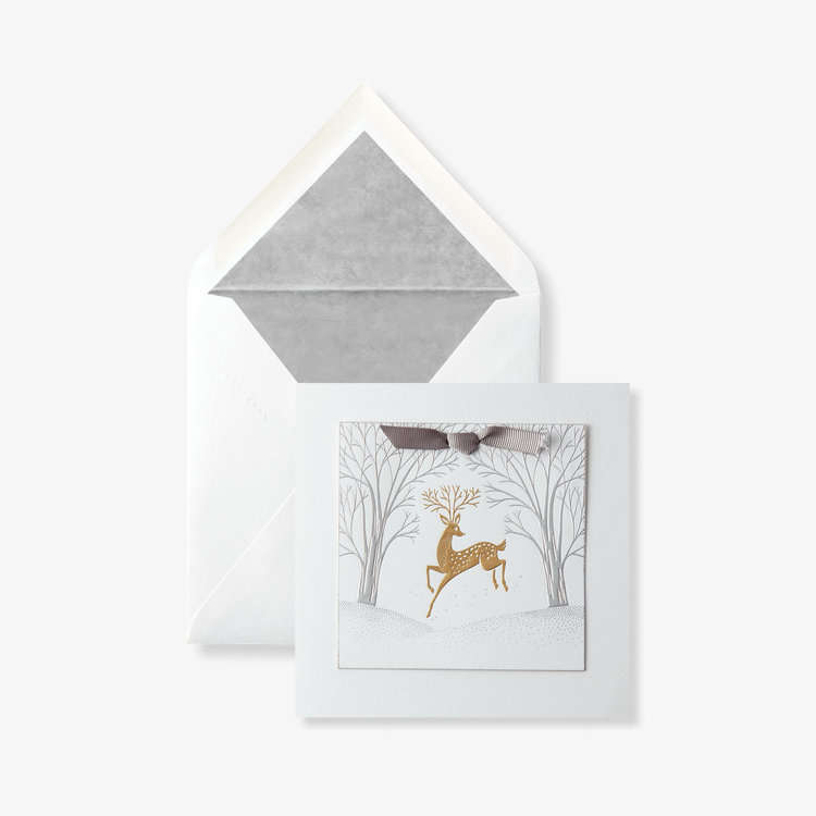 Smythson Christmas Reindeer 1CE WHITE WOVE