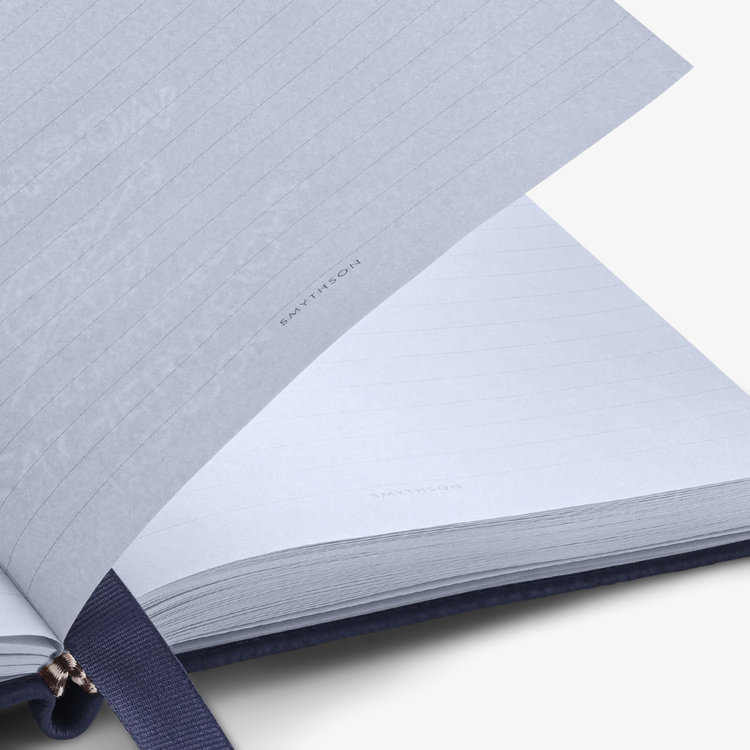 Smythson Pastegrain Chelsea Notebook NAVY