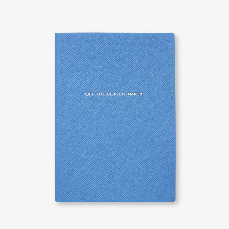 Smythson Pastegrain Soho Travel Journal NILE BLUE