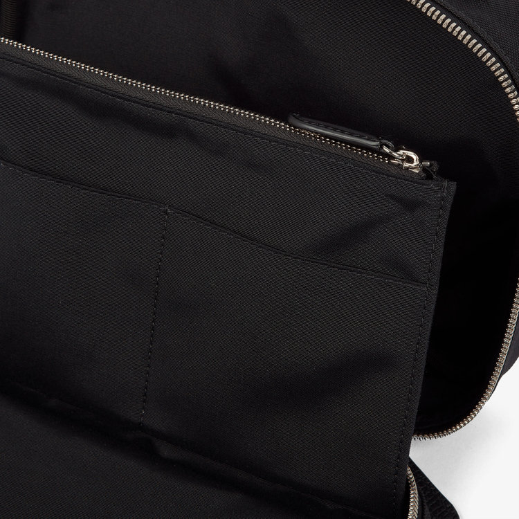 Smythson Organiser Travel Pouch in Norton Canvas BLACK