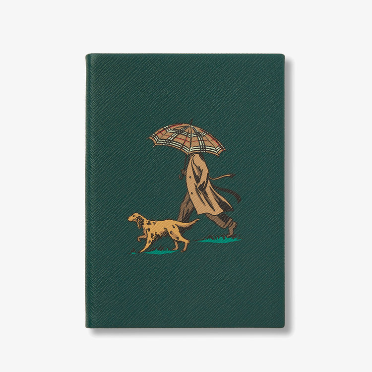 Smythson Burberry x Smythson Soho Notebook in Panama FOREST
