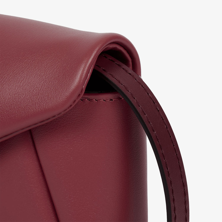 Smythson Small Envelope Crossbody Bag in Milton BRICK