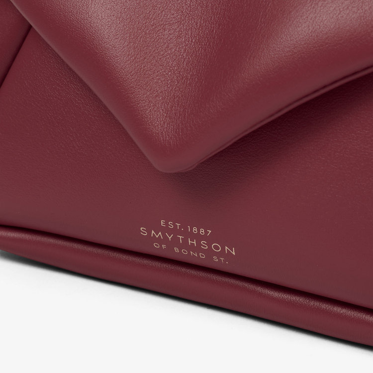 Smythson Small Envelope Crossbody Bag in Milton BRICK