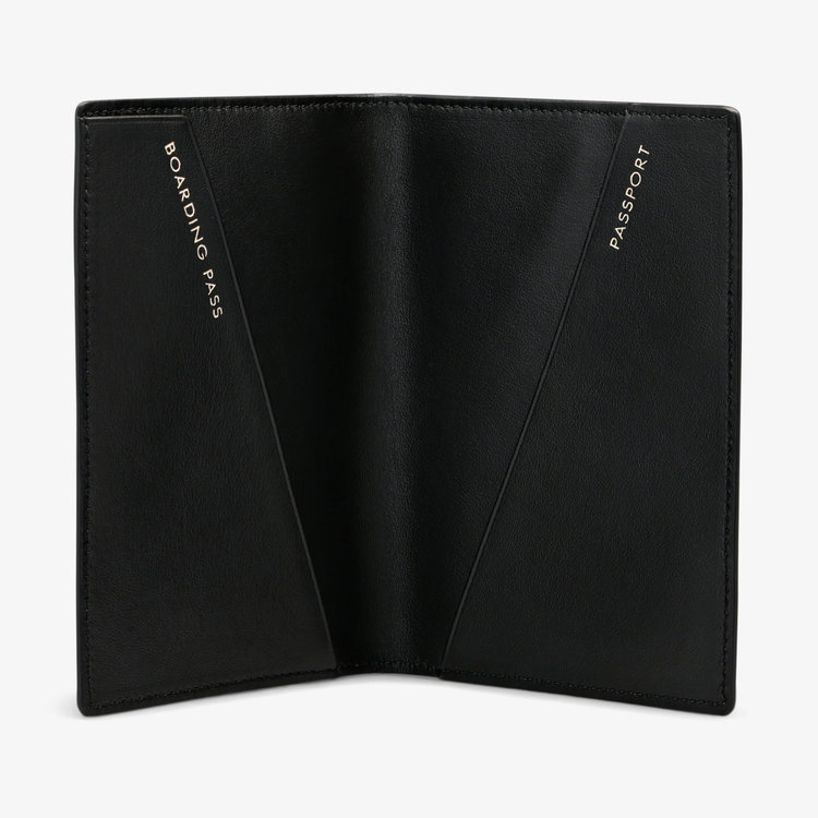 Smythson Ludlow Passport Cover BLACK