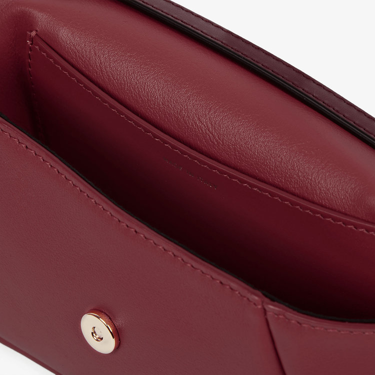 Smythson Small Envelope Crossbody Bag in Milton BRICK