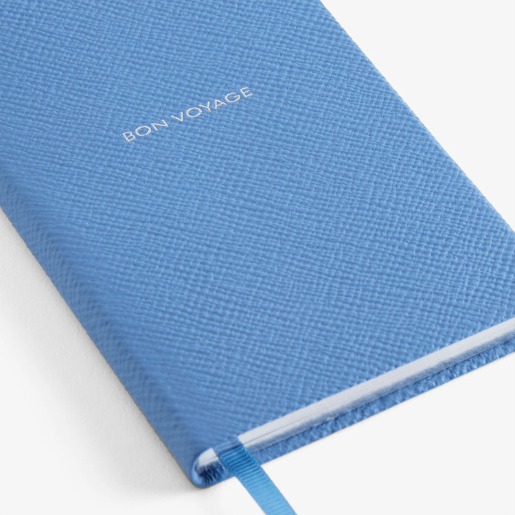 Smythson Pastegrain Panama Bon Voyage NILE BLUE
