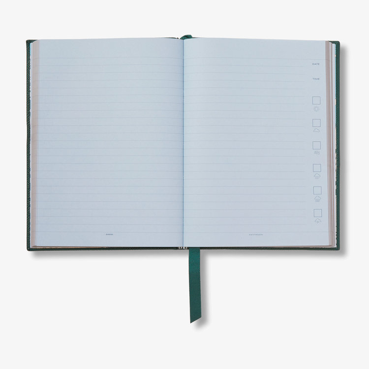 Smythson Burberry x Smythson Soho Notebook in Panama FOREST