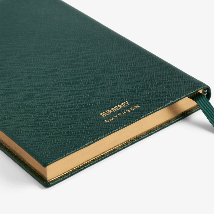 Smythson Burberry x Smythson Soho Notebook in Panama FOREST